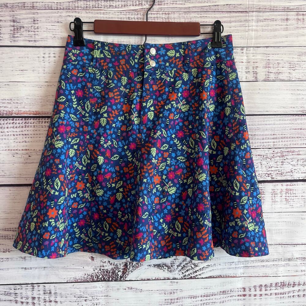 Sahalie Skater Skort Active Mini Skirt Whimsical Forest Fairy Dragonfly Print 4